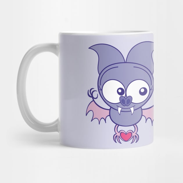 Couple of cute bats madly falling in love by zooco